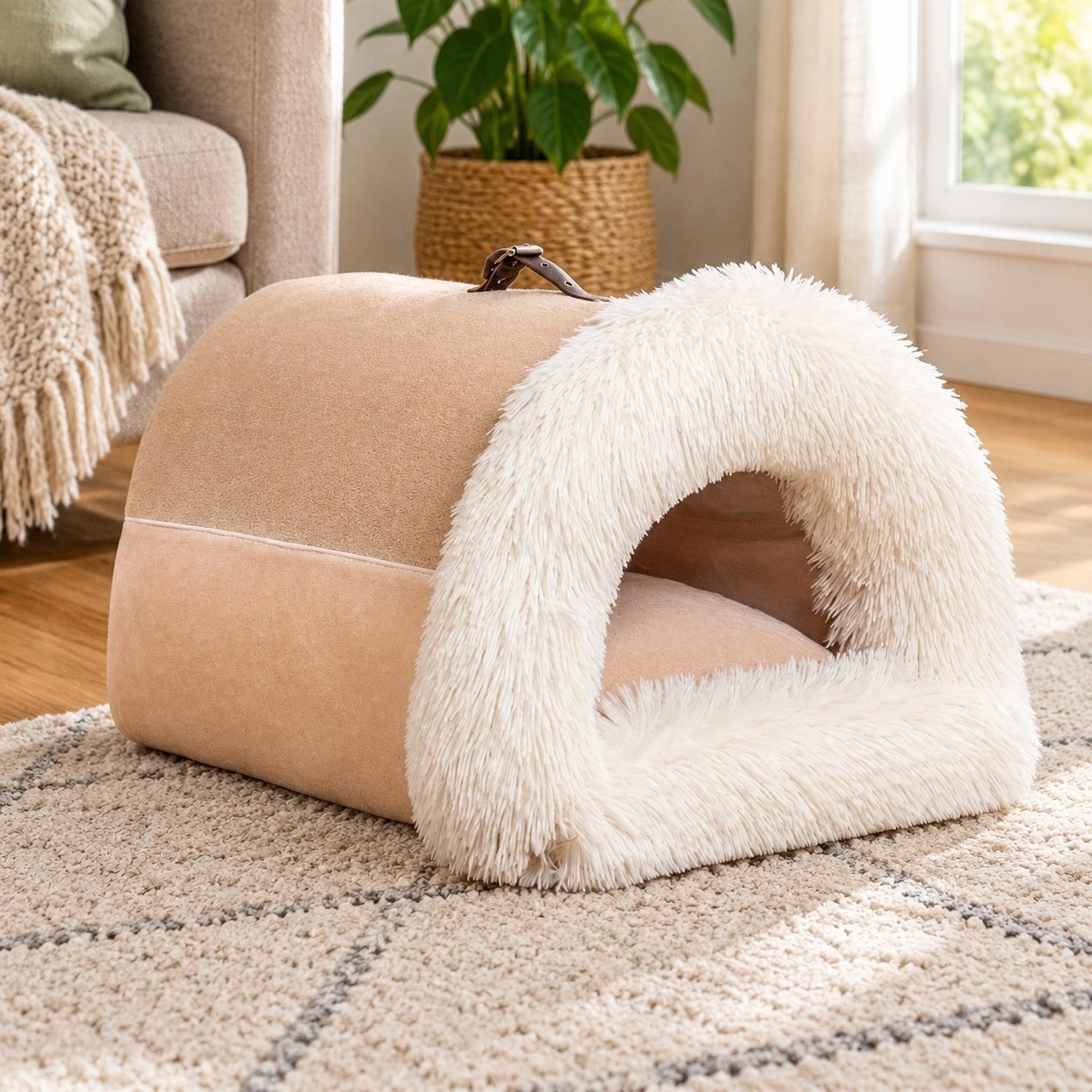 Tm Lit nid en peluche chaud pour chat, confort hivernal — Arbres à chat et griffoirs