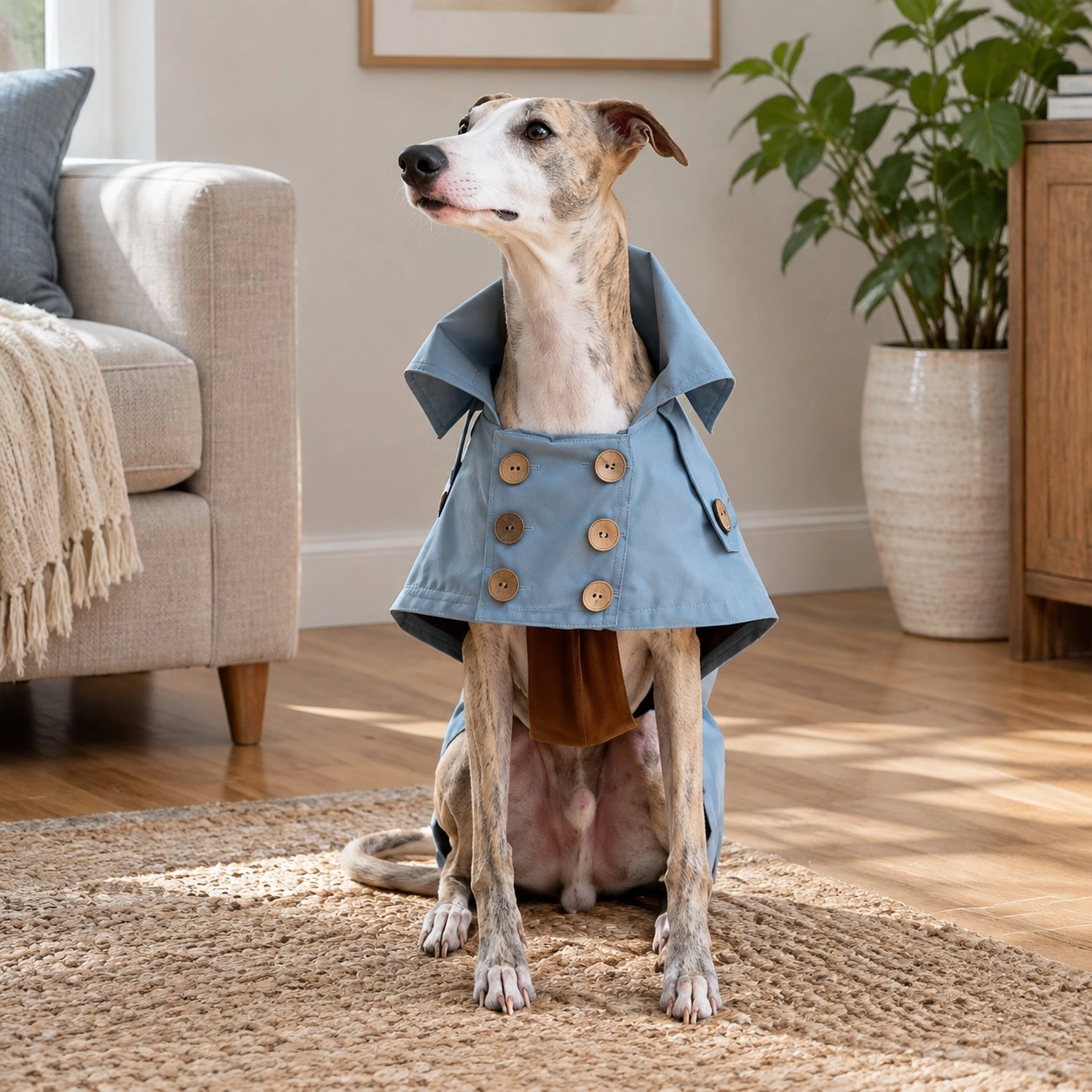Mellow Pet Store Manteau pour chien déperlant - Light Blue — Vêtements pour chiens